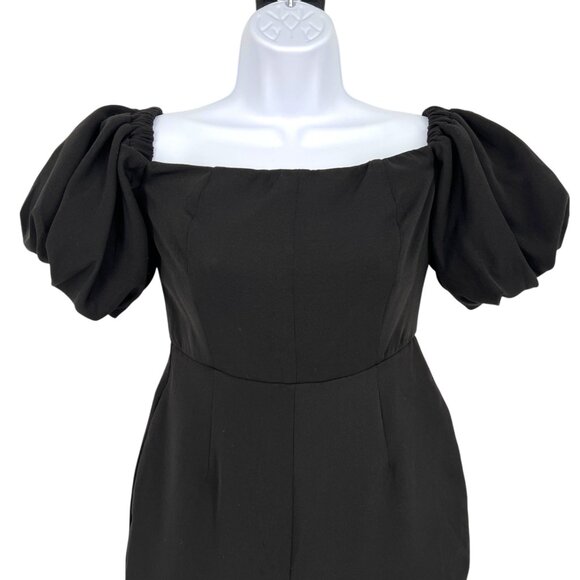 Sam Edelman Womens Black Puff Sleeve Jumpsuit Size 0 NWT - Picture 4 of 10
